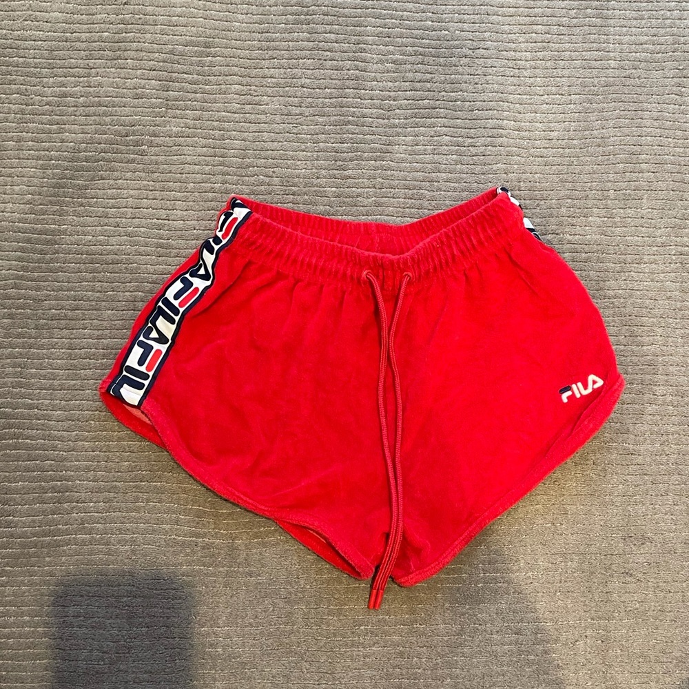 Fila shorts in red